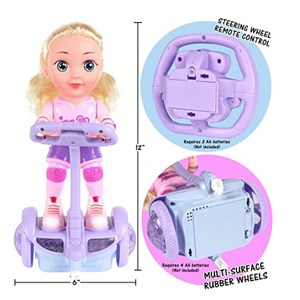 عروسک کنترلی دختر اسکوتر سوار_اسباب بازی